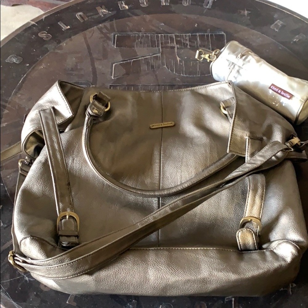 Time and Leslie diaper bag